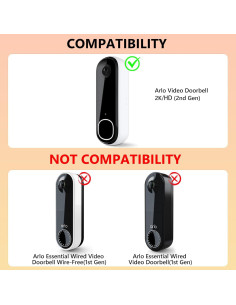Soporte anti-robo para timbre Arlo Video Doorbell 2K - Instalación fácil 2