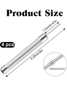 4 Piezas de Clave de Timbre Cilíndrica Abeillo 0.8mm 2