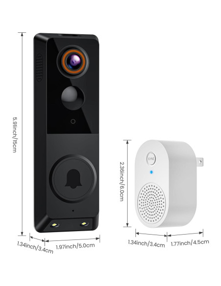 Cámara de Timbre Inteligente SearByte G50A 1080P Wi-Fi