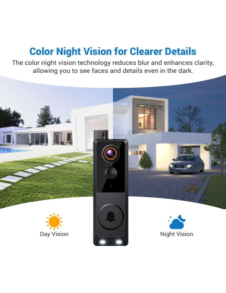 Cámara de Timbre Inteligente SearByte G50A 1080P Wi-Fi