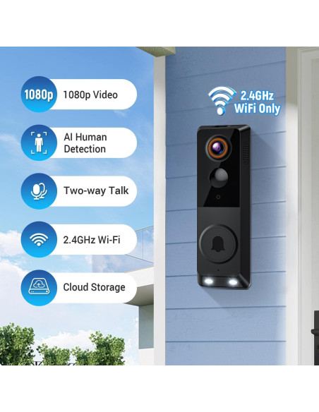 Cámara de Timbre Inteligente SearByte G50A 1080P Wi-Fi