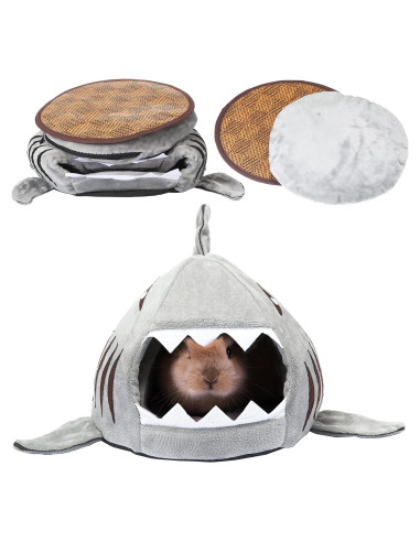 Cama Escondite para Mascotas Jetec Gris 16x16cm Suave