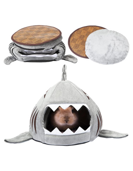 Cama Escondite para Mascotas Jetec Gris 16x16cm Suave