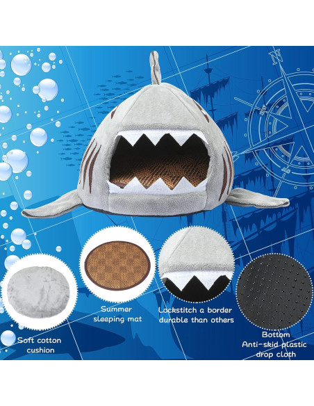 Cama Escondite para Mascotas Jetec Gris 16x16cm Suave