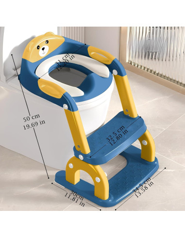 Asiento de Entrenamiento para Baño 2-en-1 KTMTZQWY - Ajustable