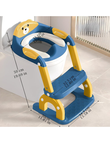 Asiento de Entrenamiento para Baño 2-en-1 KTMTZQWY - Ajustable