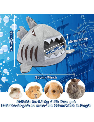 Cama Escondite para Mascotas Jetec Gris 16x16cm Suave