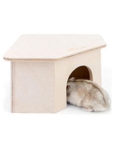 Refugio de Madera para Hámster Niteangel - Casa de Hábitat 15.9x15.8 cm