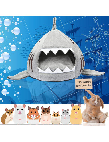 Cama Escondite para Mascotas Jetec Gris 16x16cm Suave