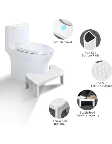 Taburete de Inodoro Ergonómico Genérico MTD-001 Antideslizante