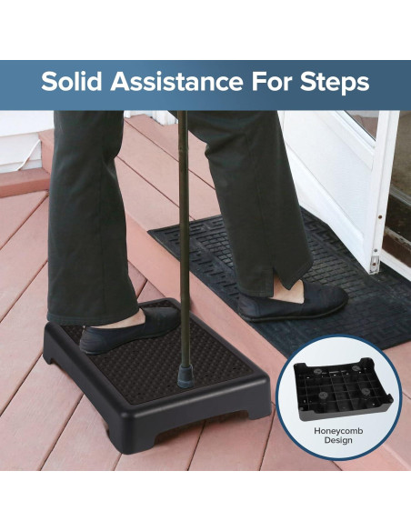 Escalón Antideslizante TARFEPA Negro 43cm, Soporta 181kg