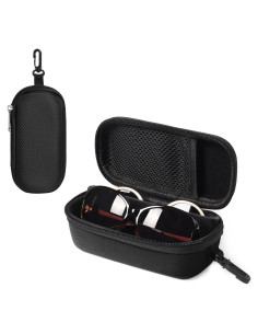 Estuche Doble para Gafas Bukere Negro con Ranuras Ajustables