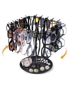 Organizador de Gafas de Sol SNOWSTAR Rotativo 360 Metal 20 Pares