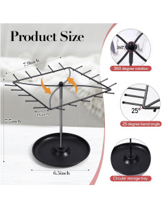 Organizador de Gafas de Sol SNOWSTAR Rotativo 360 Metal 20 Pares 2