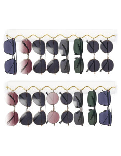 Organizador de Gafas de Sol Mkono 2 Pcs Montado en Pared Blanco