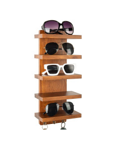 Organizador de Gafas de Sol Waratah Designs 5 Niveles Madera Nogal