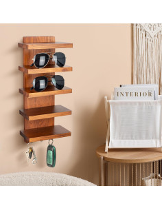 Organizador de Gafas de Sol Waratah Designs 5 Niveles Madera Nogal 2