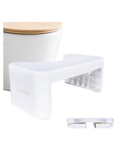 Taburete de Inodoro Plegable Coldcool Blanco 7" Antideslizante
