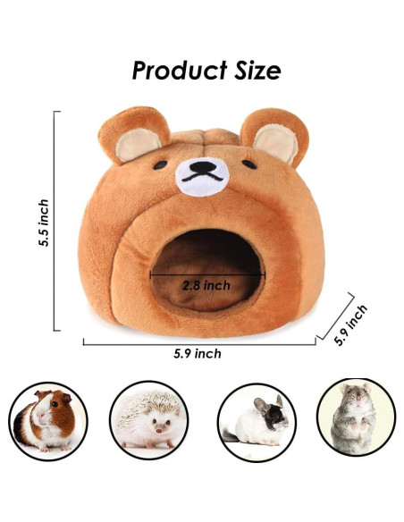 Cama Cueva para Animales Pequeños PIXRIY Oso Antideslizante