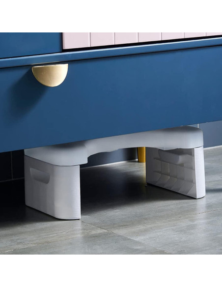 Taburete de Inodoro Plegable Coldcool Blanco 7" Antideslizante