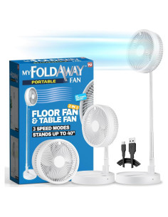 Ventilador Plegable MyFoldaway Bell+Howell 3 Velocidades 10-102 cm