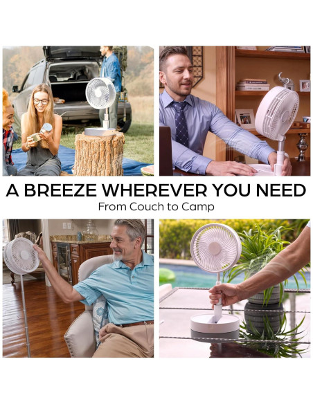 Ventilador Plegable MyFoldaway Bell+Howell 3 Velocidades 10-102 cm