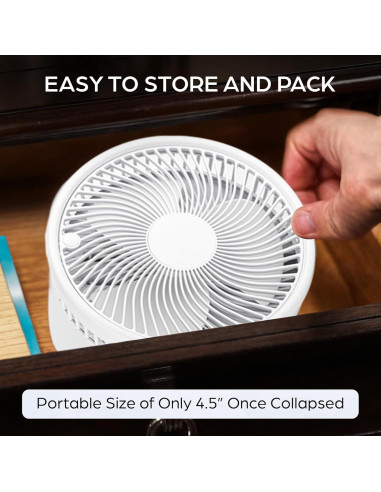 Ventilador Plegable MyFoldaway Bell+Howell 3 Velocidades 10-102 cm
