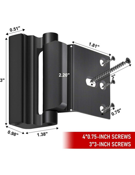 Cerradura de Seguridad OYU para Puerta Interior con Tope 7.62 cm