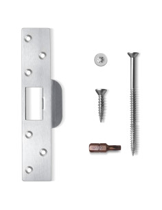 Placa de Strike Extra-Larga 17.78 cm MOSECYOU Níquel Satinado