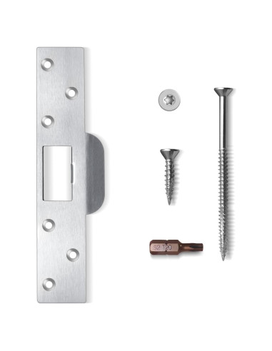 Placa de Strike Extra-Larga 17.78 cm MOSECYOU Níquel Satinado