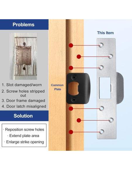 Placa de Strike Extra-Larga 17.78 cm MOSECYOU Níquel Satinado