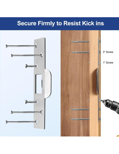 Placa de Strike Extra-Larga 17.78 cm MOSECYOU Níquel Satinado