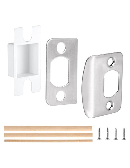 Juego de Placa de Golpe de Puerta PEUTIER 57x45mm Acero Inoxidable