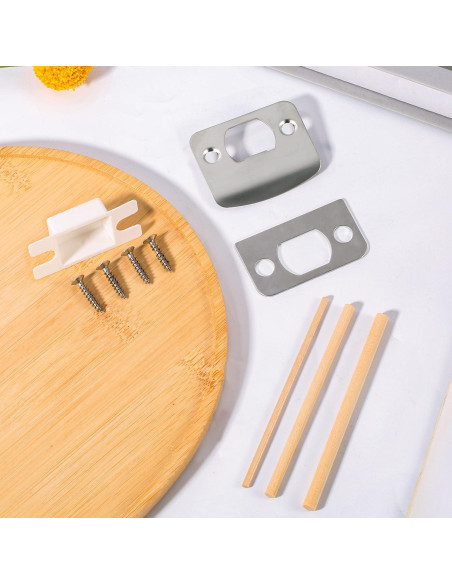 Juego de Placa de Golpe de Puerta PEUTIER 57x45mm Acero Inoxidable