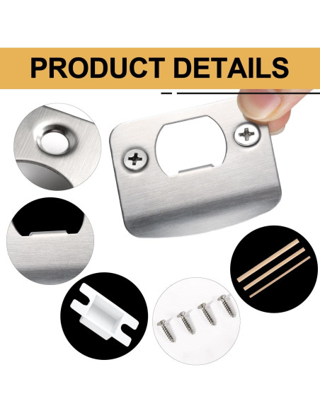 Juego de Placa de Golpe de Puerta PEUTIER 57x45mm Acero Inoxidable