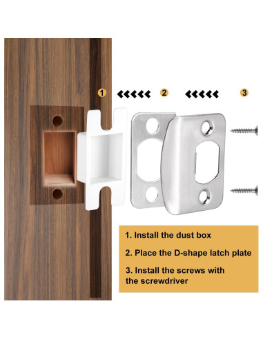 Juego de Placa de Golpe de Puerta PEUTIER 57x45mm Acero Inoxidable