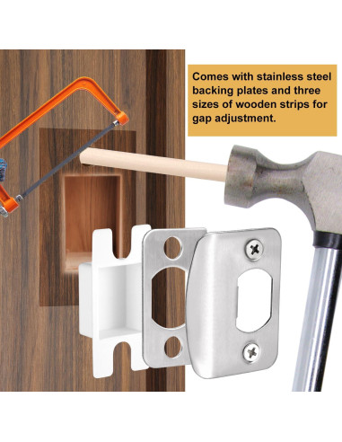 Juego de Placa de Golpe de Puerta PEUTIER 57x45mm Acero Inoxidable