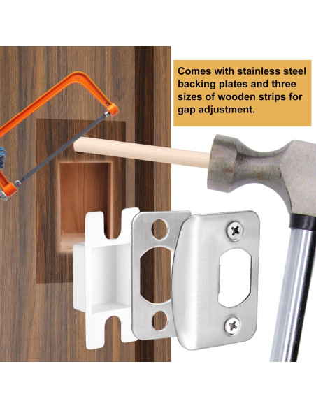 Juego de Placa de Golpe de Puerta PEUTIER 57x45mm Acero Inoxidable