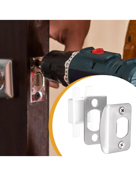 Juego de Placa de Golpe de Puerta PEUTIER 57x45mm Acero Inoxidable