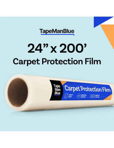 Película Protectora de Alfombra TapeManBlue 60cm x 61m