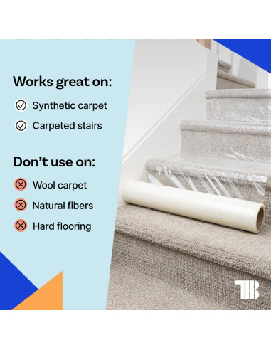 Película Protectora de Alfombra TapeManBlue 60cm x 61m