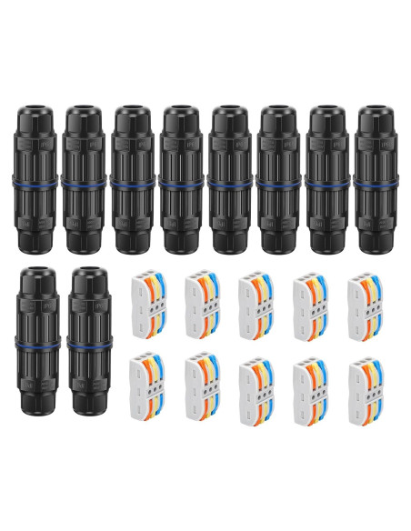 Caja de Conexiones Impermeable IP68 Linkstyle 3 Pines 10PCS