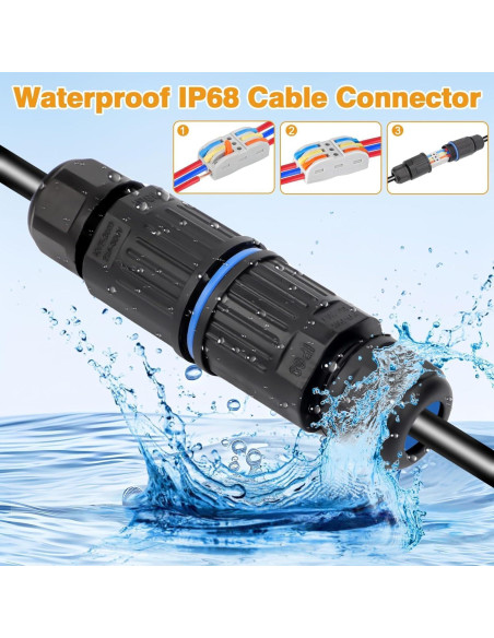 Caja de Conexiones Impermeable IP68 Linkstyle 3 Pines 10PCS