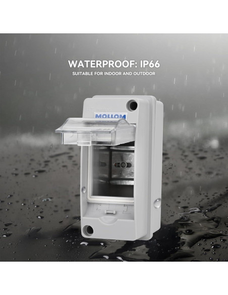 Caja de Protección Mollom 2 Vías IP65 para Interruptor Automático