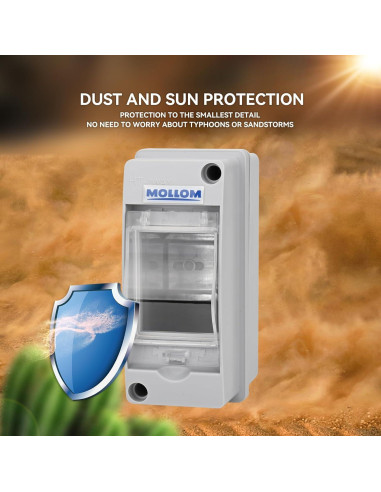 Caja de Protección Mollom 2 Vías IP65 para Interruptor Automático