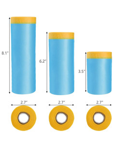 Hedume Cinta y Cortina de Enmascarar 6 Rollos para Pintura 2