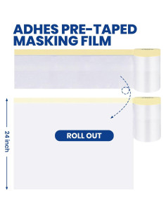 Película de Enmascarar ADHES 550mm x 33m Resistente a Desgarros 2