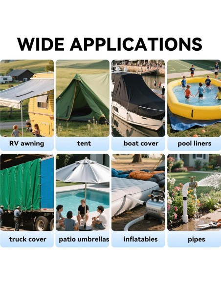 Cinta de Reparación de Toldos Tarpware 7.62 cm x 9.14 m Impermeable