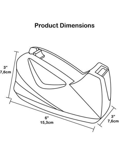 Dispensador de Cinta Acrimet Azul Profundo con Base Antideslizante
