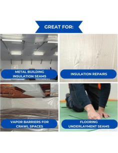 Cinta de Barrera de Vapor BlueTex 15.24 cm x 54.86 m - Impermeable 2